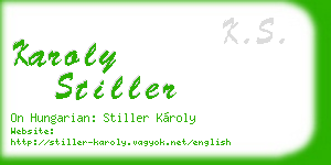karoly stiller business card